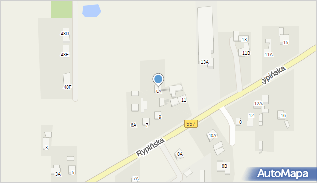 Lipno, Rypińska, 9A, mapa Lipno