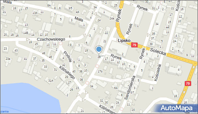 Lipsko, Rynek, 18, mapa Lipsko