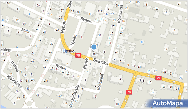 Lipsko, Rynek, 39, mapa Lipsko