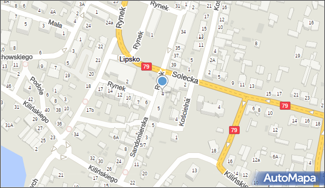 Lipsko, Rynek, 4, mapa Lipsko