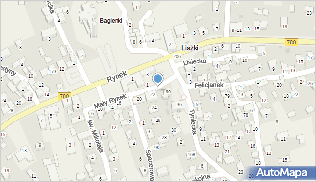 Liszki, Rynek, 207, mapa Liszki