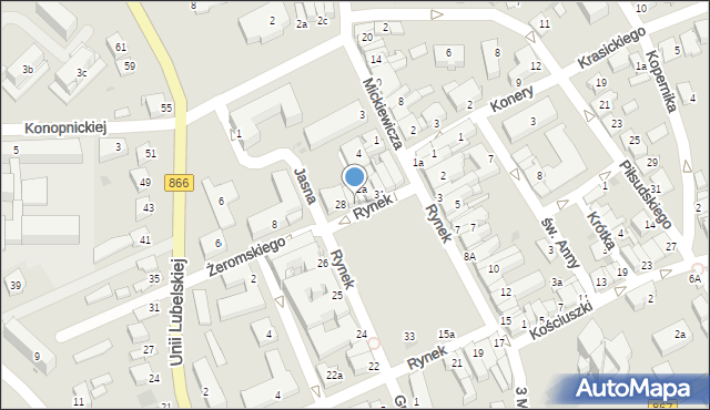 Lubaczów, Rynek, 29, mapa Lubaczów