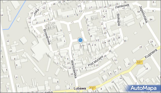 Lubawa, Rynek, 21, mapa Lubawa