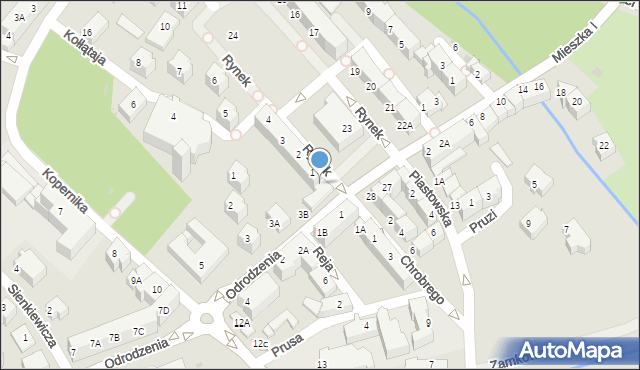 Lubin, Rynek, 1A, mapa Lubin