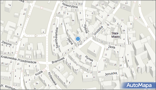 Lublin, Rynek, 2, mapa Lublina