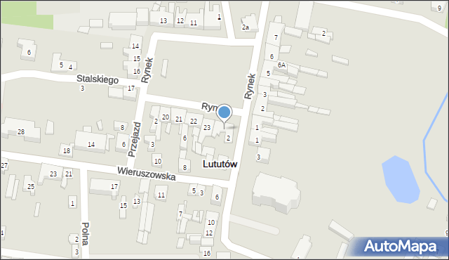 Lututów, Rynek, 24, mapa Lututów