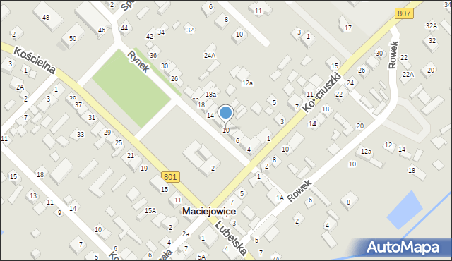 Maciejowice, Rynek, 10, mapa Maciejowice