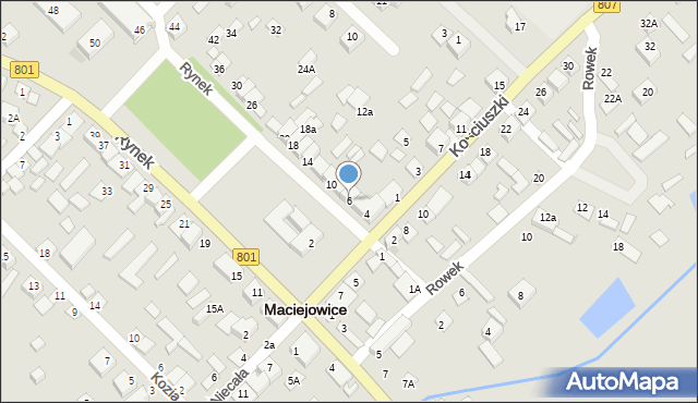 Maciejowice, Rynek, 6, mapa Maciejowice