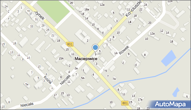 Maciejowice, Rynek, 7, mapa Maciejowice