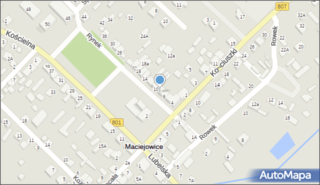 Maciejowice, Rynek, 8, mapa Maciejowice