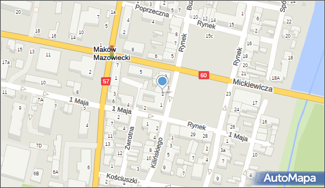 Maków Mazowiecki, Rynek, 2, mapa Maków Mazowiecki