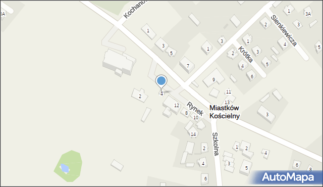 Miastków Kościelny, Rynek, 4, mapa Miastków Kościelny