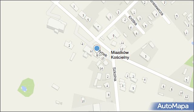 Miastków Kościelny, Rynek, 8, mapa Miastków Kościelny