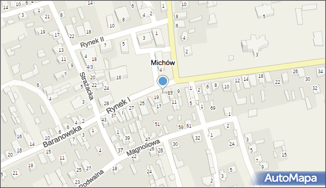 Michów, Rynek I, 15, mapa Michów