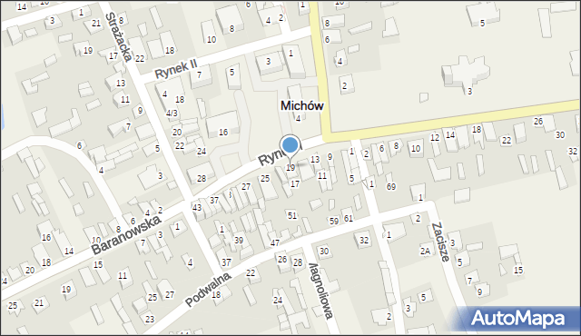 Michów, Rynek I, 19, mapa Michów