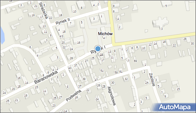 Michów, Rynek I, 21, mapa Michów