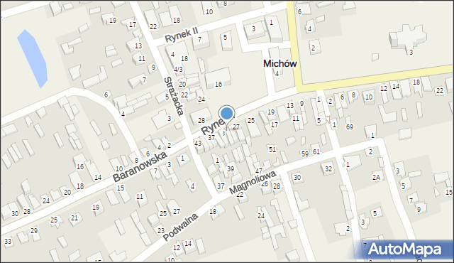 Michów, Rynek I, 31, mapa Michów