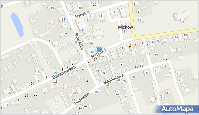 Michów, Rynek I, 33, mapa Michów