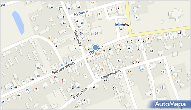 Michów, Rynek I, 35, mapa Michów