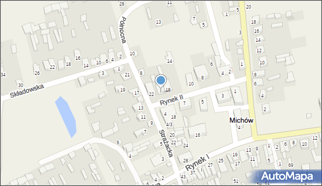 Michów, Rynek II, 20, mapa Michów