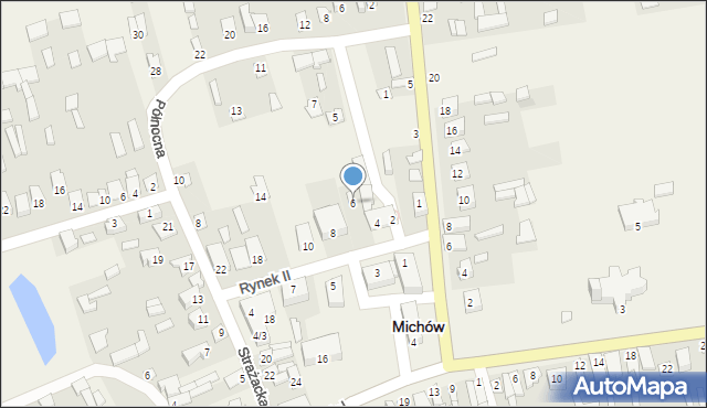 Michów, Rynek II, 6, mapa Michów
