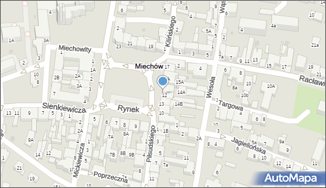 Miechów, Rynek, 14, mapa Miechów