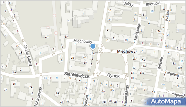 Miechów, Rynek, 1A, mapa Miechów