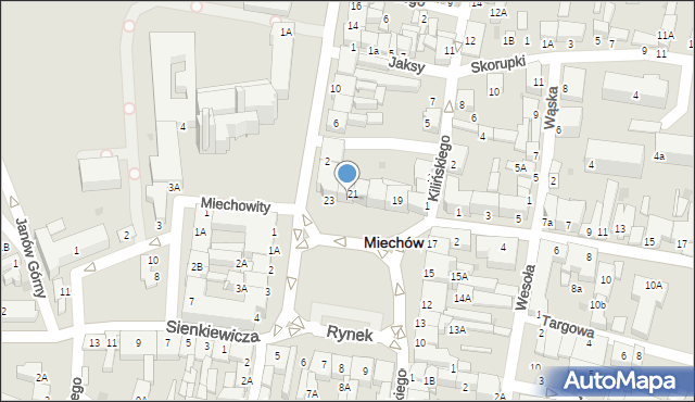 Miechów, Rynek, 22, mapa Miechów
