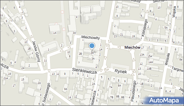 Miechów, Rynek, 2A, mapa Miechów