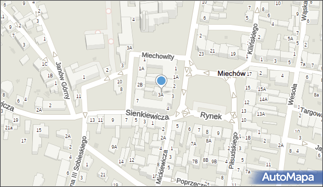 Miechów, Rynek, 3A, mapa Miechów