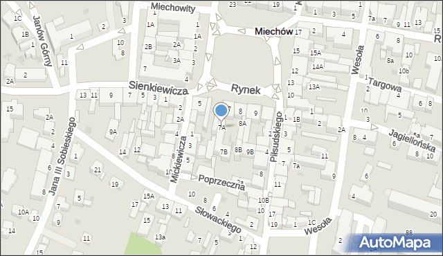 Miechów, Rynek, 7A, mapa Miechów