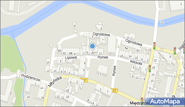 Międzyrzecz, Rynek, 10, mapa Międzyrzecz