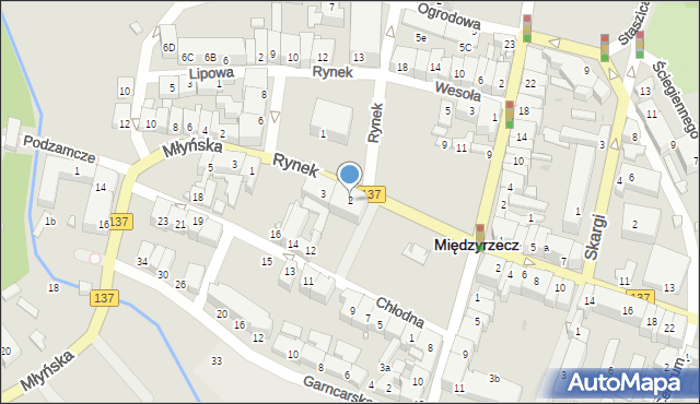 Międzyrzecz, Rynek, 2, mapa Międzyrzecz