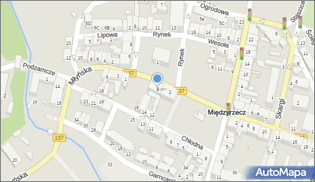 Międzyrzecz, Rynek, 3p, mapa Międzyrzecz