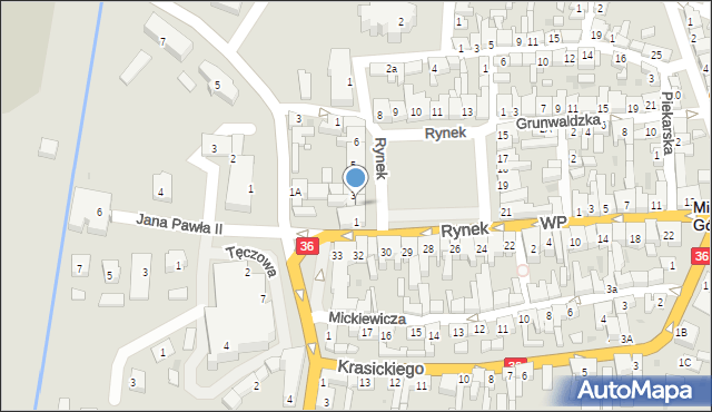Miejska Górka, Rynek, 2, mapa Miejska Górka