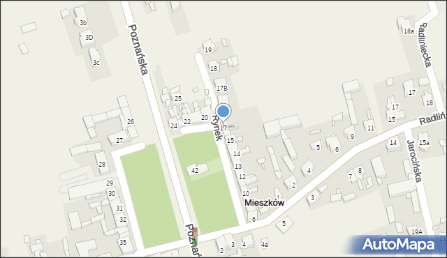 Mieszków, Rynek, 17, mapa Mieszków