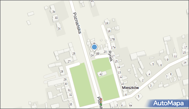 Mieszków, Rynek, 23, mapa Mieszków