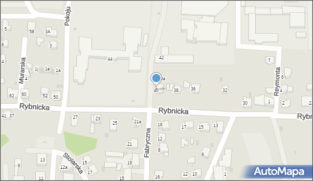 Mikołów, Rybnicka, 40, mapa Mikołów