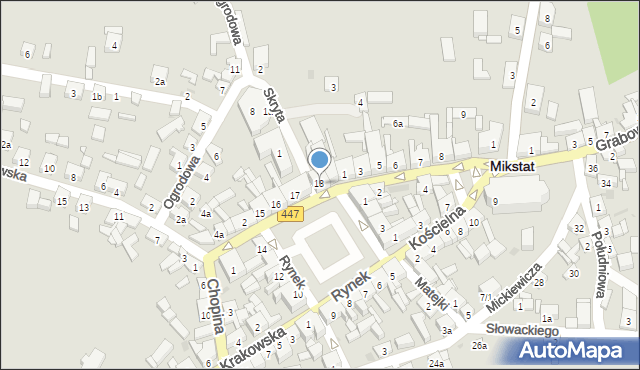 Mikstat, Rynek, 18, mapa Mikstat