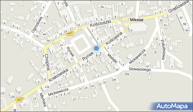 Mikstat, Rynek, 6, mapa Mikstat