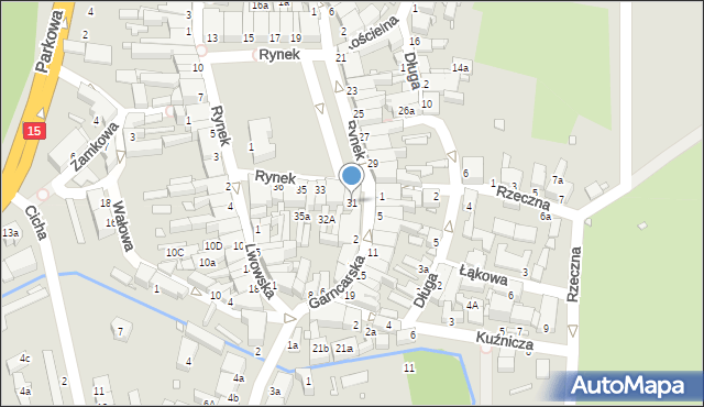 Milicz, Rynek, 31, mapa Milicz