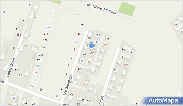 Modlnica, Rydza Śmigłego, 28, mapa Modlnica