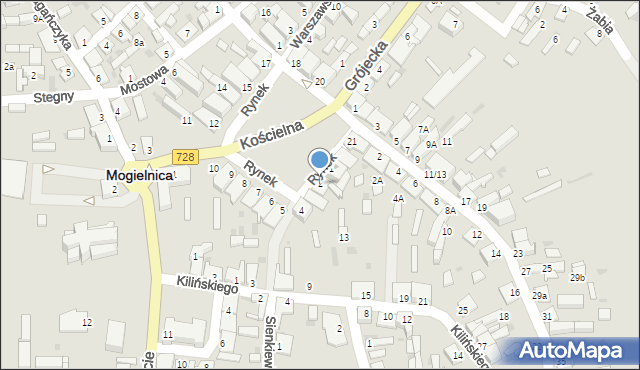 Mogielnica, Rynek, 2, mapa Mogielnica