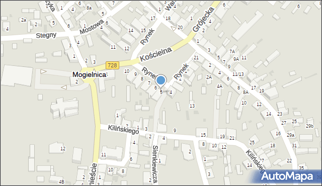 Mogielnica, Rynek, 5, mapa Mogielnica