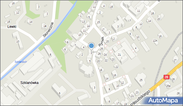 Mszana Dolna, Rynek, 1, mapa Mszana Dolna