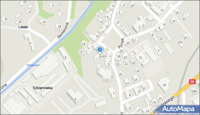 Mszana Dolna, Rynek, 2, mapa Mszana Dolna