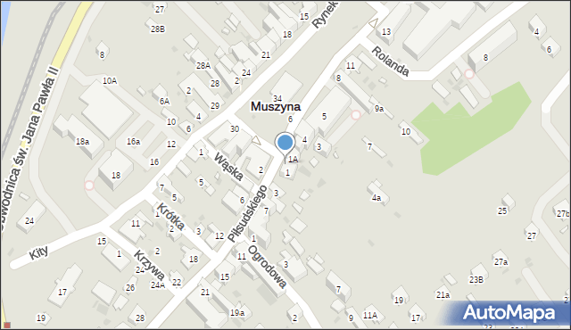 Muszyna, Rynek, 1, mapa Muszyna