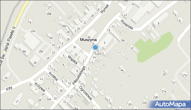 Muszyna, Rynek, 2a, mapa Muszyna