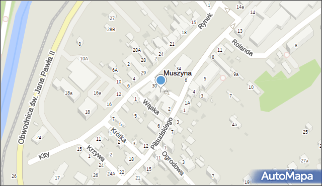 Muszyna, Rynek, 31, mapa Muszyna