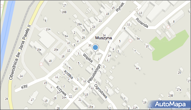 Muszyna, Rynek, 32, mapa Muszyna